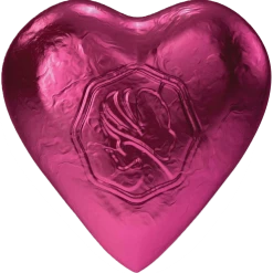 Pink Lady Milk Chocolate Foiled Hearts Hot Pink 8g Foiled Chocolates