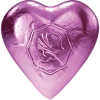 Pink Lady Milk Chocolate Foiled Hearts Pale Pink 8g