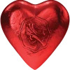 Foiled Chocolates Pink Lady Milk Chocolate Foiled Hearts Red 8g