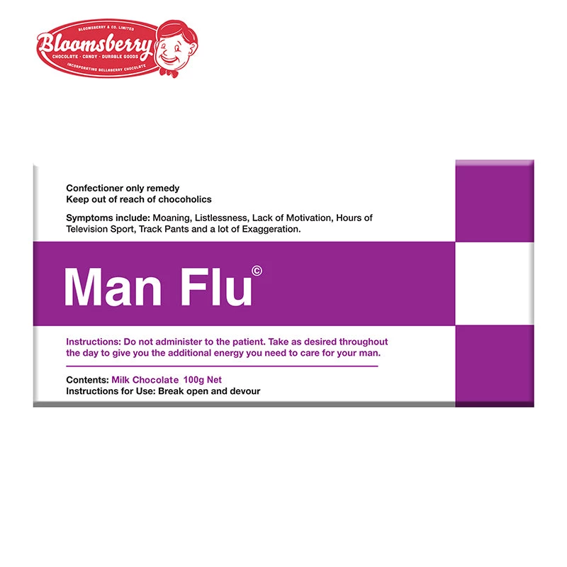 Bloomsberry Man Flu Milk Chocolate 100g 1 Bloomsberry Man Flu Milk Chocolate 100g