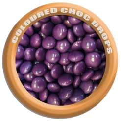 Bagged Lollies & Chocolates Lolliland Coloured Choc Drops Purple