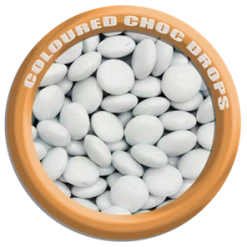 Bagged Lollies & Chocolates Lolliland Coloured Choc Drops White