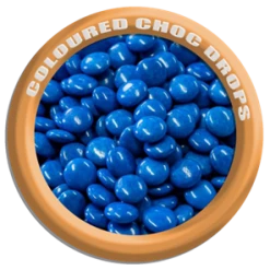 Bagged Lollies & Chocolates Lolliland Coloured Choc Drops Blue