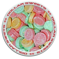 Bagged Lollies & Chocolates Dollar Sweets UFO Buttons (Like Fruit Tingles)
