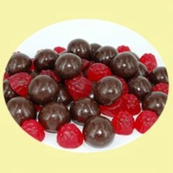 Bagged Lollies & Chocolates Everfresh Dark Choc Raspberries