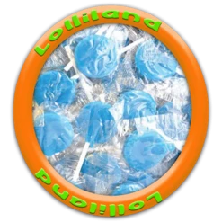 Lolliland Flat Lollipops Blue Bagged Lollies & Chocolates