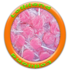 Lolliland Flat Lollipops Pink Bagged Lollies & Chocolates
