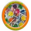 Lolliland Bagged Lollies & Chocolates Flat Lollipops Assorted Colours