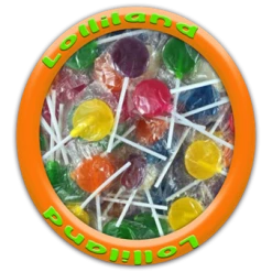 Lolliland Bagged Lollies & Chocolates Flat Lollipops Assorted Colours
