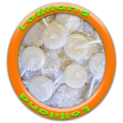 Lolliland Bagged Lollies & Chocolates Flat Lollipops White