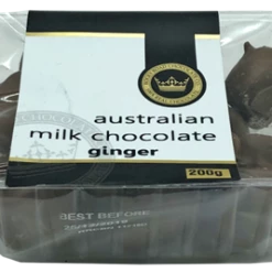 Rocky Road Chocolates RRC Tubs Milk Chocolate Ginger 200g
