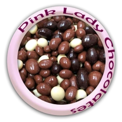 Pink Lady Fruit & Nut Mix Milk, Dark & White Chocolate 200g Bagged Lollies & Chocolates