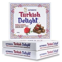 Real Turkish Delight RT Delight (Turkish Delight) RT Delight Milk Chocolate Rose Turkish Delight 200g