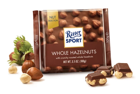 Ritter Sport Milk Chocolate Whole Hazelnut 100g European Selection 1 Ritter Sport Milk Chocolate Whole Hazelnut 100g European Selection