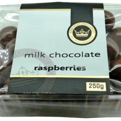 Rocky Road Chocolates RRC Tubs Milk Chocolate Raspberries 250g